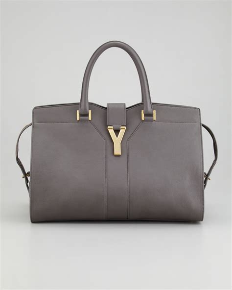 ysl cabas chyc medium|SAINT LAURENT Leather Medium Cabas Chyc Grey.